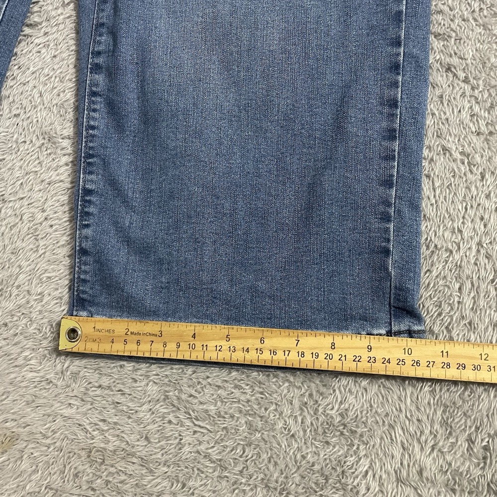 Ella Moss Jeans Womens Size 14 Crop Wide Leg Medium Wash Blue Denim Stretch - Picture 7 of 8